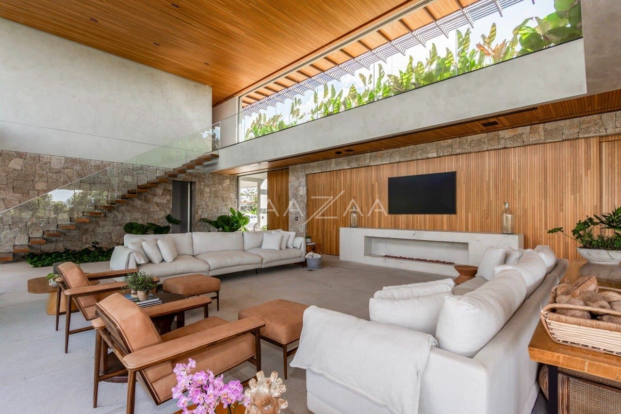 Casa contemporânea feita para interagir com a natureza ao redor. Projeto na Quinta da Baroneza. - Foto 21
